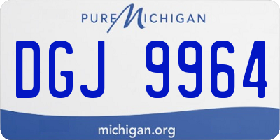 MI license plate DGJ9964