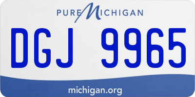 MI license plate DGJ9965