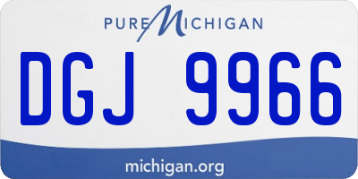 MI license plate DGJ9966