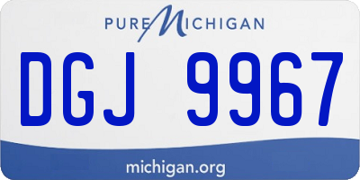 MI license plate DGJ9967