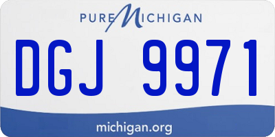 MI license plate DGJ9971