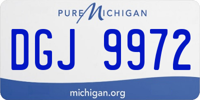 MI license plate DGJ9972