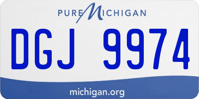 MI license plate DGJ9974