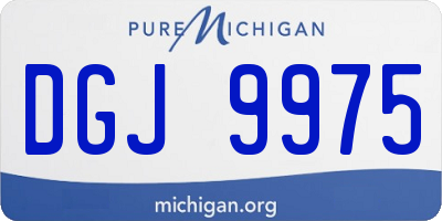 MI license plate DGJ9975