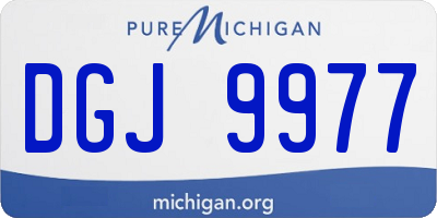 MI license plate DGJ9977