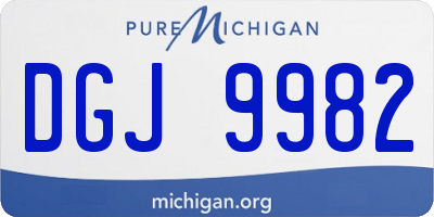 MI license plate DGJ9982
