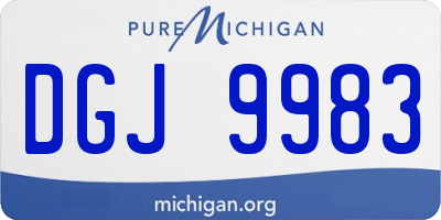MI license plate DGJ9983