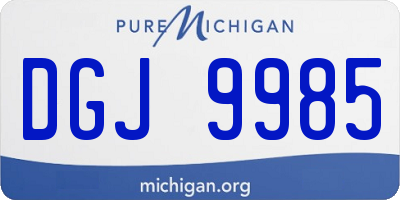 MI license plate DGJ9985