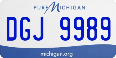 MI license plate DGJ9989