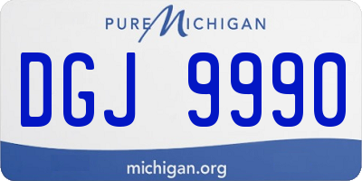 MI license plate DGJ9990