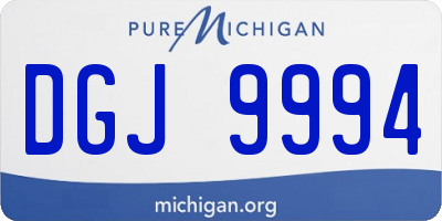 MI license plate DGJ9994