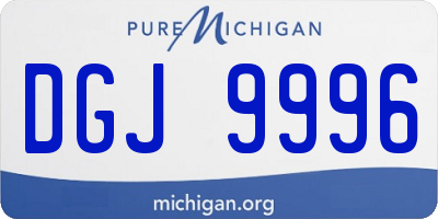 MI license plate DGJ9996