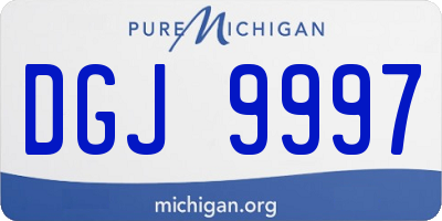 MI license plate DGJ9997