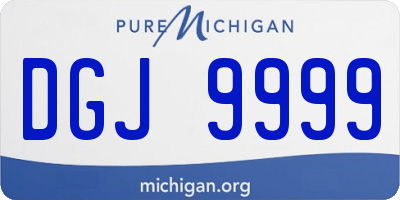 MI license plate DGJ9999