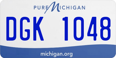 MI license plate DGK1048