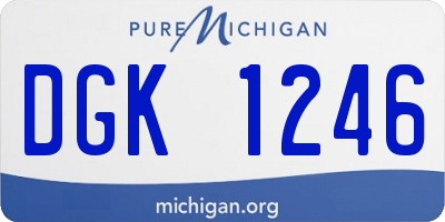 MI license plate DGK1246