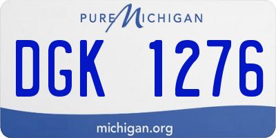 MI license plate DGK1276