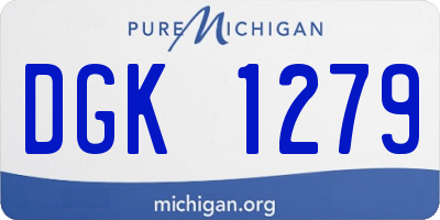 MI license plate DGK1279