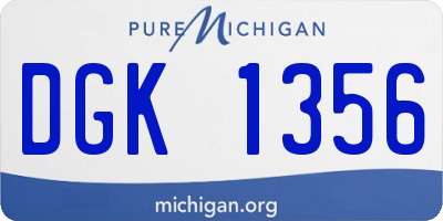 MI license plate DGK1356