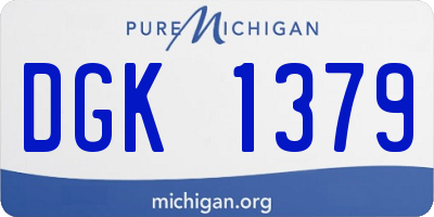 MI license plate DGK1379