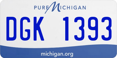 MI license plate DGK1393