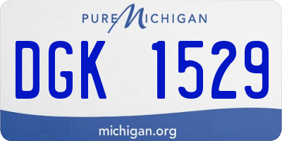 MI license plate DGK1529