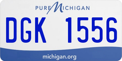 MI license plate DGK1556