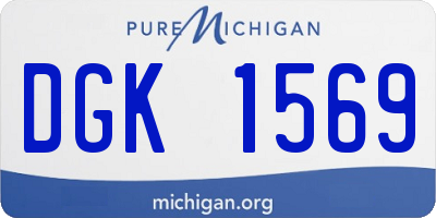MI license plate DGK1569