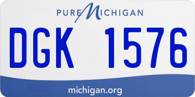MI license plate DGK1576