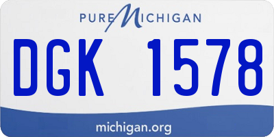 MI license plate DGK1578