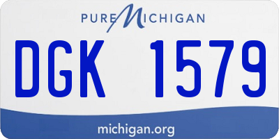 MI license plate DGK1579