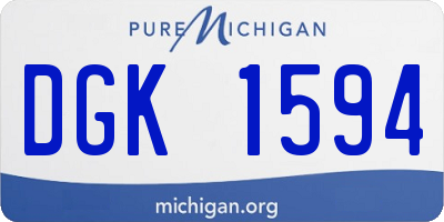 MI license plate DGK1594
