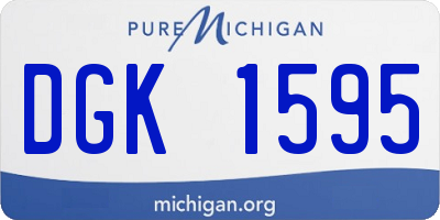 MI license plate DGK1595