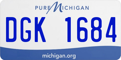 MI license plate DGK1684