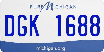 MI license plate DGK1688