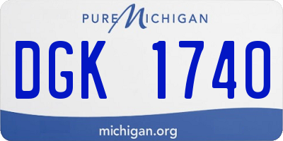 MI license plate DGK1740