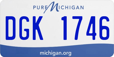 MI license plate DGK1746