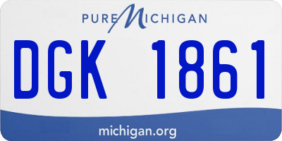 MI license plate DGK1861
