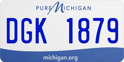 MI license plate DGK1879