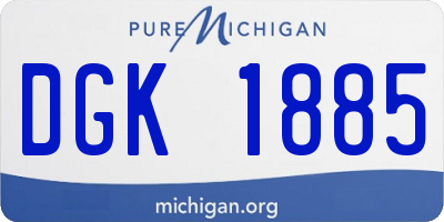 MI license plate DGK1885