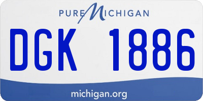 MI license plate DGK1886