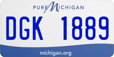 MI license plate DGK1889