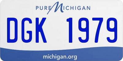 MI license plate DGK1979