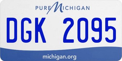 MI license plate DGK2095