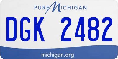 MI license plate DGK2482