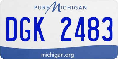 MI license plate DGK2483