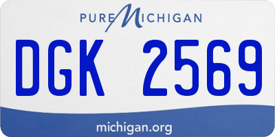 MI license plate DGK2569
