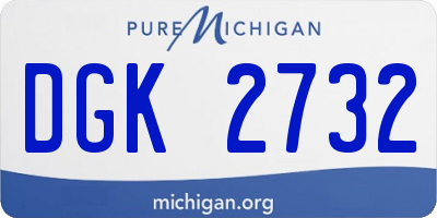 MI license plate DGK2732