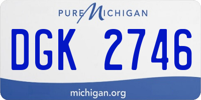 MI license plate DGK2746