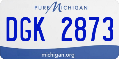 MI license plate DGK2873